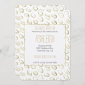 Golden Abstrakt Circles - Geburtstag Einladung (Vorne/Hinten)