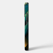 Golden Abstrakt Green Geometric Case-Mate iPhone Hülle (Rückseite / Links)