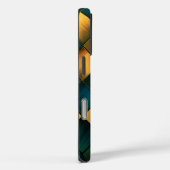 Golden Abstrakt Green Geometric Case-Mate iPhone Hülle (Rückseite / Rechts)