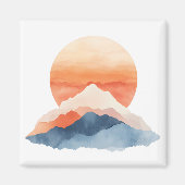 Golden Abstrakt Mountain Peak Magnet (Vorne)