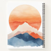 Golden Abstrakt Mountain Peak Notizblock (Rückseite)