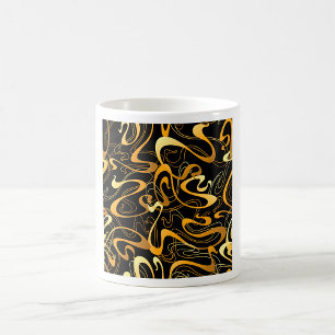 Golden Abstrakt Swirl Muster Kaffeetasse
