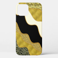 Golden Abstrakt Wave Modernes Gold Glam Trendy
