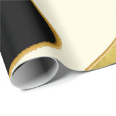 Golden Abstrakt Wave Modernes Gold Glam Trendy Geschenkpapier (Rolleneckpunkt)