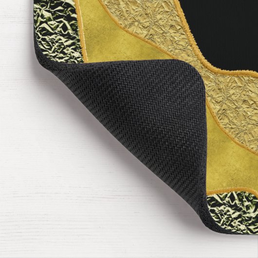 Golden Abstrakt Wave Modernes Gold Glam Trendy Mousepad (Ecke)