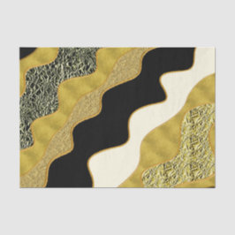 Golden Abstrakt Wave Modernes Gold Glam Trendy Seidenpapier