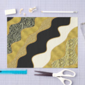 Golden Abstrakt Wave Modernes Gold Glam Trendy Seidenpapier (Handwerk)