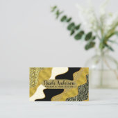 Golden Abstrakt Wave Modernes Gold Glam Trendy Visitenkarte (Stehend Vorderseite)