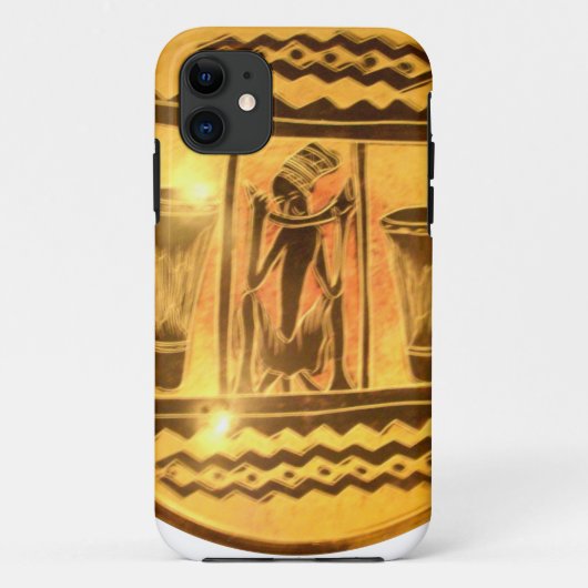 Golden African Ethnic Art Print Design Case-Mate iPhone Hülle (Rückseite)