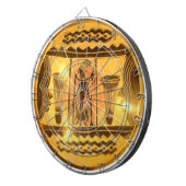 Golden African Ethnic Art Print Design Dartscheibe (Vorderseite rechts)