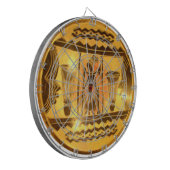 Golden African Ethnic Art Print Design Dartscheibe (Vorderseite Links)
