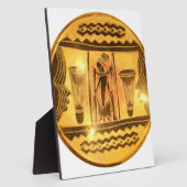 Golden African Ethnic Art Print Design Fotoplatte (Seite)