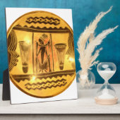 Golden African Ethnic Art Print Design Fotoplatte (Seite)