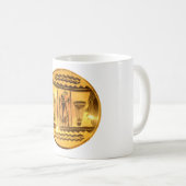 Golden African Ethnic Art Print Design Kaffeetasse (VorderseiteRechts)