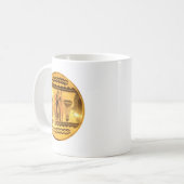 Golden African Ethnic Art Print Design Kaffeetasse (Vorderseite Links)