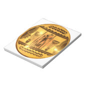 Golden African Ethnic Art Print Design Notizblock (Rotiert)