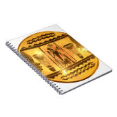 Golden African Ethnic Art Print Design Notizblock (Rechte Seite)