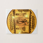 Golden African Ethnic Art Print Design Puzzle (Horizontal)