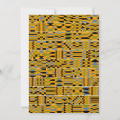 Golden African Kente K46 Einladung zur Hochzeit (Rückseite)