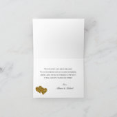 Golden African Kente K46 geklappt Dankeschön Karte (Innenseite)