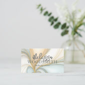 Golden Agate Wirbel Elegantes Design Beruflich Visitenkarte (Stehend Vorderseite)