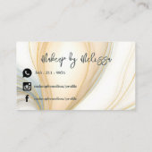 Golden Agate Wirbel Elegantes Design Beruflich Visitenkarte (Rückseite)