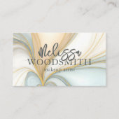 Golden Agate Wirbel Elegantes Design Beruflich Visitenkarte (Vorderseite)