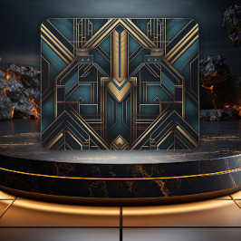 Golden Age Glamour Geometric Design Mousepad