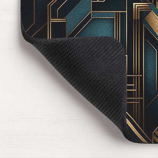 Golden Age Glamour Geometric Design Mousepad (Ecke)