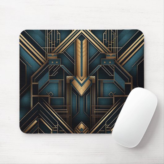 Golden Age Glamour Geometric Design Mousepad (Mit Mouse)