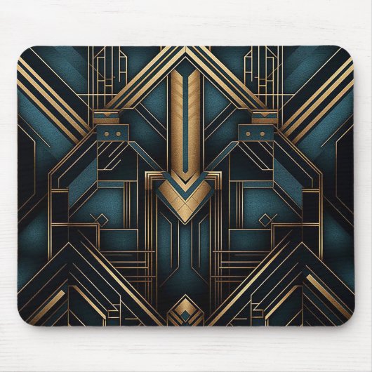 Golden Age Glamour Geometric Design Mousepad (Vorne)