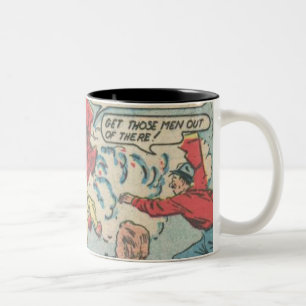 Golden Age Vintage Comics Bestes Geschenk für Kl Zweifarbige Tasse