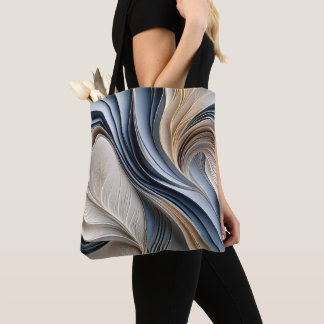 Golden Air - Sanftes Blau und Gold Fließendes Abst Tasche
