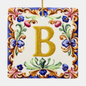 Golden Alphabet – Letter B Keramikornament (Rückseite)