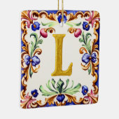 Golden Alphabet – Letter L Keramikornament (Rechts)