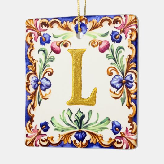 Golden Alphabet – Letter L Keramikornament (Links)