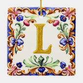 Golden Alphabet – Letter L Keramikornament (Rückseite)