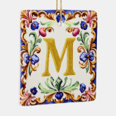 Golden Alphabet – Letter M Keramikornament (Rechts)