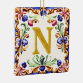 Golden Alphabet – Letter N Keramikornament (Rechts)