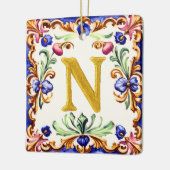 Golden Alphabet – Letter N Keramikornament (Links)