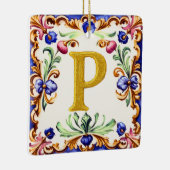Golden Alphabet – Letter P Keramikornament (Rechts)