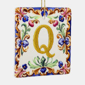 Golden Alphabet – Letter Q Keramikornament (Rechts)
