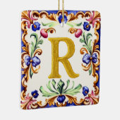 Golden Alphabet – Letter R Keramikornament (Rechts)