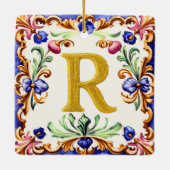Golden Alphabet – Letter R Keramikornament (Rückseite)