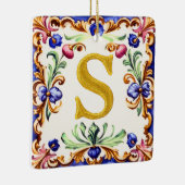Golden Alphabet – Letter S Keramikornament (Rechts)