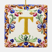 Golden Alphabet – Letter T Keramikornament (Rückseite)