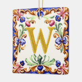 Golden Alphabet – Letter W Keramikornament (Links)