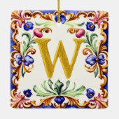 Golden Alphabet – Letter W Keramikornament (Rückseite)