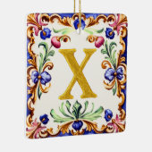 Golden Alphabet – Letter X Keramikornament (Rechts)