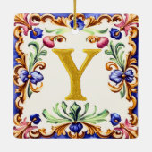 Golden Alphabet – Letter Y Keramikornament (Rückseite)